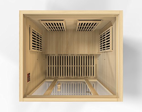 Botaro Maxxus Saunas Mx-J206-01 Seattle Carbon Far Infrared Sauna For 2 Persons, Hemlock Wood #TOP4