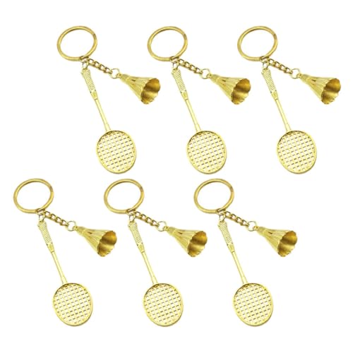 Porte-clés badminton raquette tennis décors accessoire de clé de sport en alliage