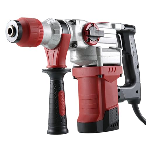 Martillo Demoledor Eléctrico de 2200W para Concreto, de Alta Resistencia, con Mango Giratorio 360° para Zanjas y Demolición de Muros