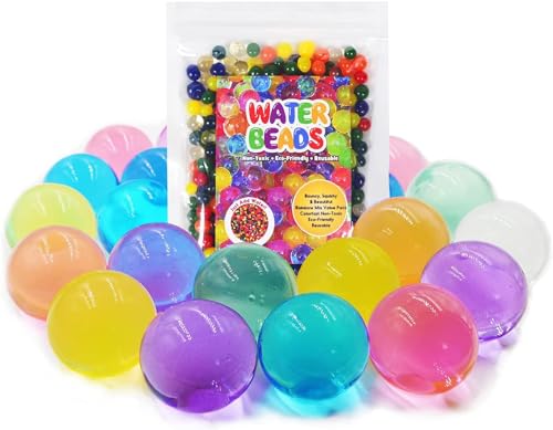 KVONT 500Pcs Large Water Gel Beads Non-Toxic,Jumbo Water Gel Beads for Vase Filler, Wedding and Home Decoration