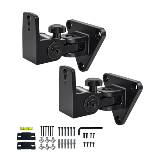 DAGCUXIN Speaker Wall Mount Swivel and Tilt Holds up to 30lbs 2 Packs