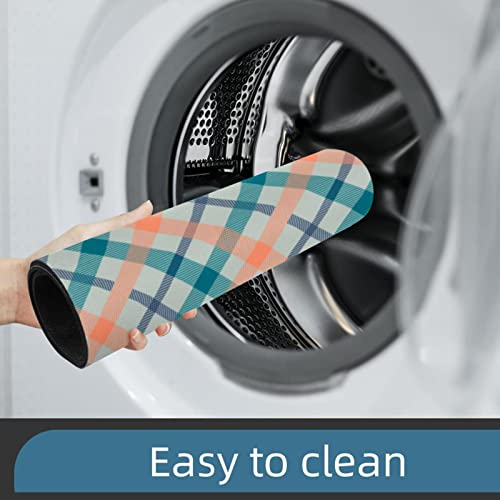 Lorvies Tartan Multicolor Plaid Pattern Indoor Door Mat, Non-Slip Absorbent Doormat Inside Floor Mats Area Rug For Entryway, Machine Washable Entrance Rug Outdoor 20X47 #TOP6