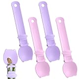 Hpmjz 4 Pcs Cat Strip Feeder Squeeze Sliding Pet Treat Spoon Cat Treat Spoon Easy Feeding Pet Scoop Wet Treats Dispenser Cats Stripe Squeeze Spatula for Kitten Liquid Snack Wet Food