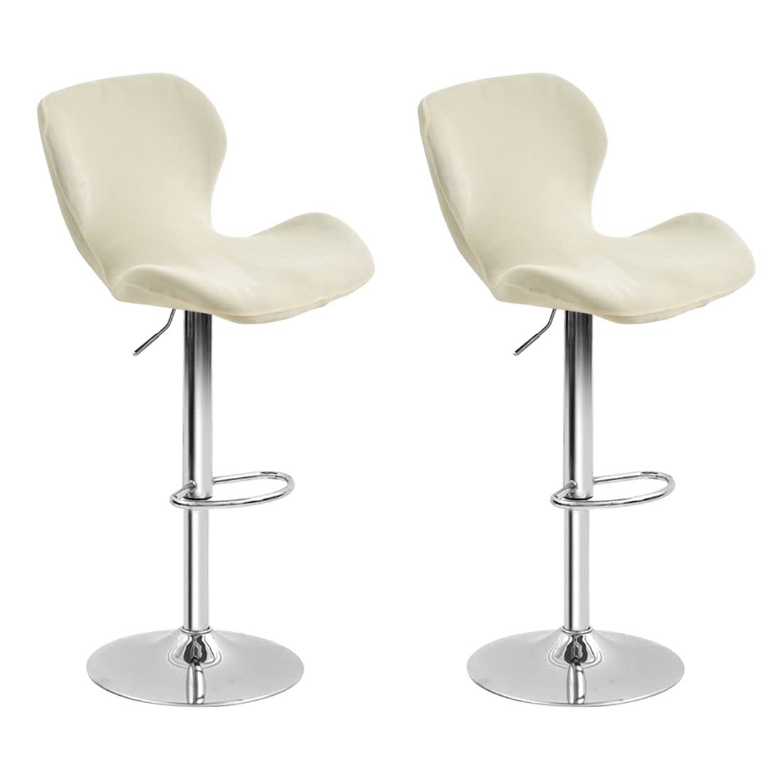 Housse De Tabouret De Bar Avec Dossier - Extensible, Design Scandinave, Lot De 1/2/4