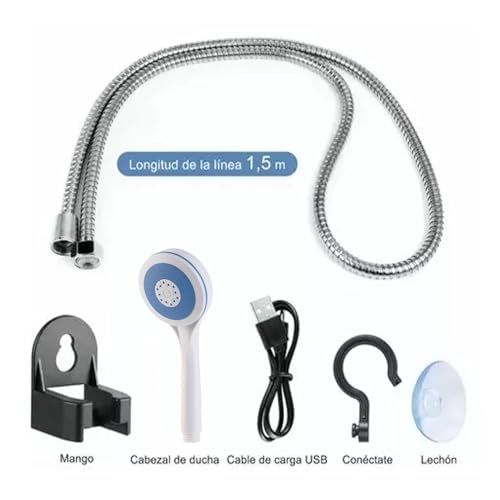 Bomba de ducha portátil para camping eléctrica con batería, material ABS miniatura 6