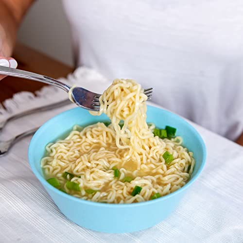 Grow Forward Premium Wheat Straw Bowls - 28 Oz Unbreakable Cereal Bowls Set Of 8 - Lightweight Microwave Safe Bowls For Kitchen - Reusable Alternative To Plastic Bowls For Camping, Rv - Ocean #TOP4