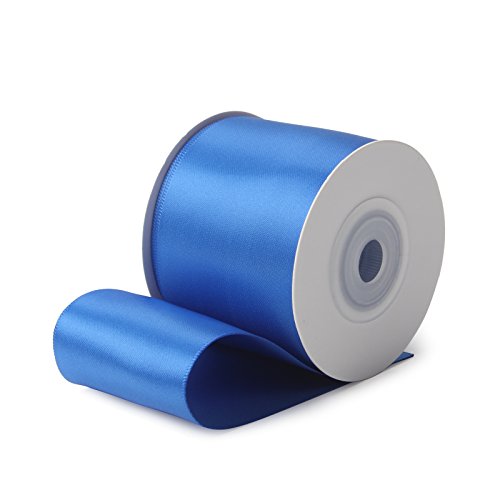 RUSPEPA 50 mm Cinta De Raso De Doble Cara Ancha - 9 Metro ( 350 Royal Azúl ) Cover