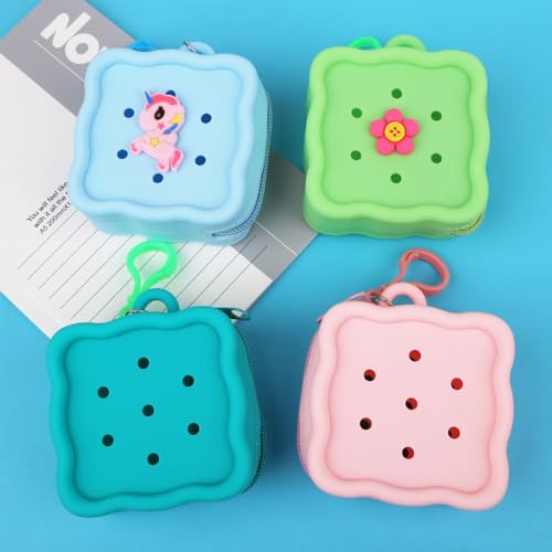 Women's Wallet Coin Purse Soft Mini Wallet Cute Zipper Storage Bag Hole Coin Purse Candy Color School Bag Pendant2
