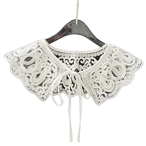 Hanfu - Faux col décoratif en dentelle ajourée avec broderie florale - Pour femme Cover