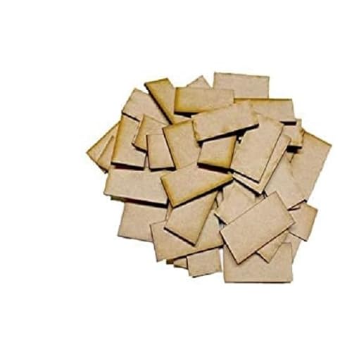 25mm x 75mm Rectangle MDF Wooden Bases Laser Cut Crafts Blanks FAST SHIPPING US SELLER