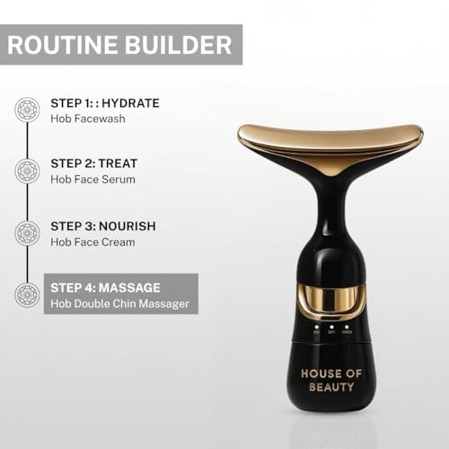 Image of House of Beauty 3-In-1 Double Chin Massager With 10,000 Vibrations, Facial Massager, for Under Eye Puffiness, Face, Neck, Jawline, Dark Circle & Anti Wrinkle Care, Face Lift & Skin Tightening Support