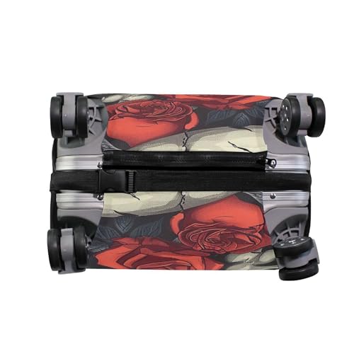 xigua Vintage Goth Skeletons Luggage Cover, High Stretch Fabric Zipper Closing Suitcase Protector Washable Travel Suitcase Cover Fits for 18-20 Inch Luggage4