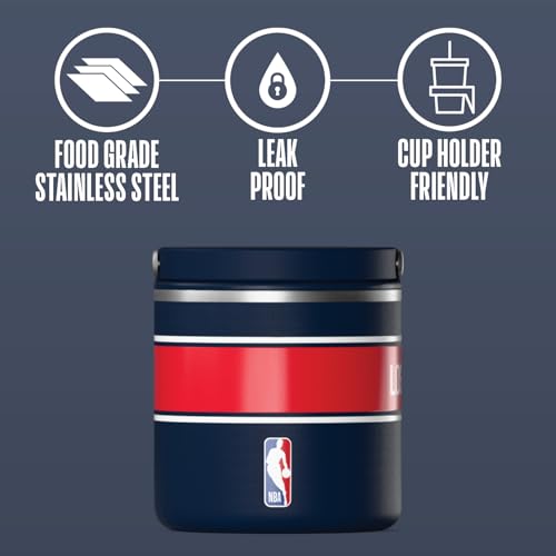 Image of Hydrapeak x NBA Officially Licensed Los Angeles Clippers 25oz Stainless Steel Vacuum Insulated Thermos Food Jar with Handle, Wide Mouth Leak-Proof Soup Thermos for Adults, 10 Hours Hot & 16 Hours Cold