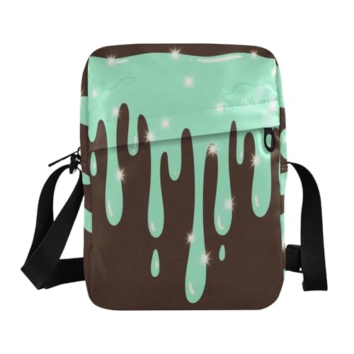 Graffiti Art Brown Green messenger bags for women mens crossbody bag small Woman Shoulder Handbags Adjustable Strap for School School