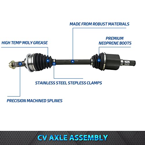 Bodeman - Front Left Cv Axle Drive Shaft Assembly Driver Side Fits 2006-2009 Ford Fusion 2.3L / 2006-2009 Mercury Milan 2.3L / 2003-2008 Mazda 6 2.3L Non-Turbo #TOP1