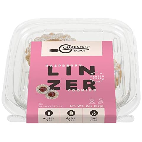 Linzer Cookies with Raspberry Jam, 2 Ounce [3 Count], Gluten Free Cookies | Shortbread Cookies, Kosher, Nut Free, Gluten Free Dairy Free Cookies by Gluten Free Palace Cover