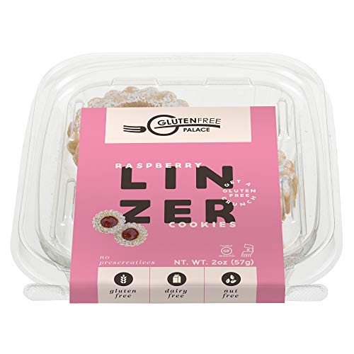 Linzer Cookies With Raspberry Jam, 2 Ounce [3 Count], Gluten Free Cookies | Shortbread Cookies, Kosher, Nut Free, Gluten Free Dairy Free Cookies By Gluten Free Palace #TOP15
