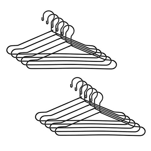 Janou 10Pcs Cute Dollhouse Clothes Hang Miniature Wire Clothes Stand (Black) #TOP15