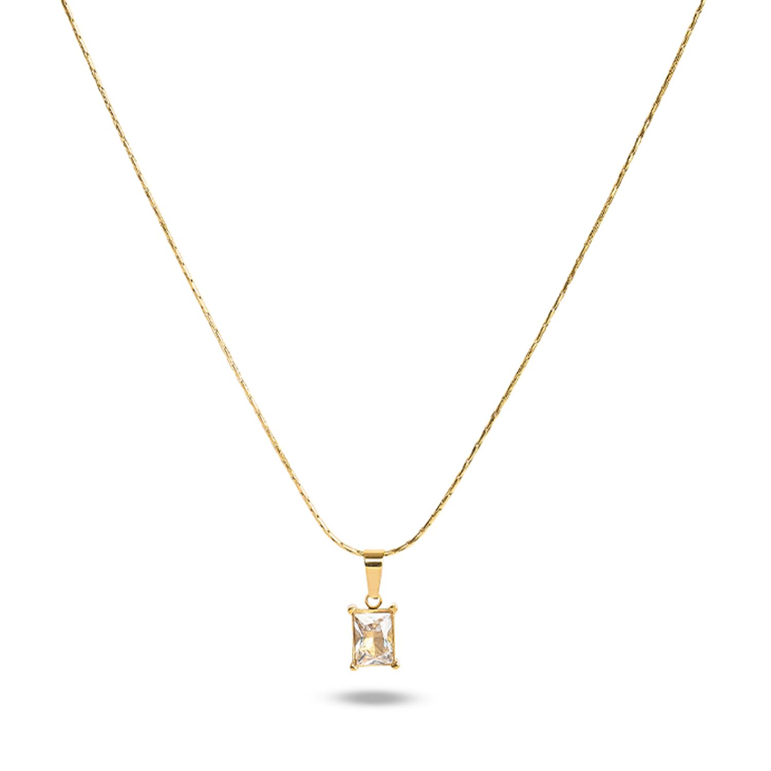 palmonas 18k Gold Plated Delicate Moonstone Necklace for Women - Gift for Girls & Women | Waterproof & Anti-Tarnish Necklace-picture-39