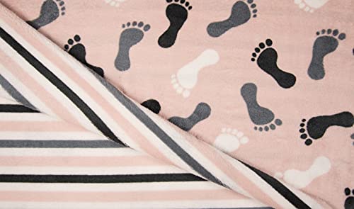 Tissu polaire doux réversible pour confectionner un linge bébé