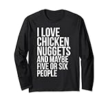 Photo Gallery i love chicken nuggets, funny chicken nugget maglia a manica Photo Gallery i love chicken nuggets, funny chicken nugget maglia a manica