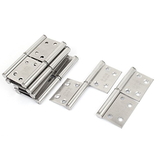 Aexit 5 Pairs Clothes Hangers Cupboard Cabinet Stainless Steel Left Hand Folding Door Butt Children's Clothes Hangers Hinges 4