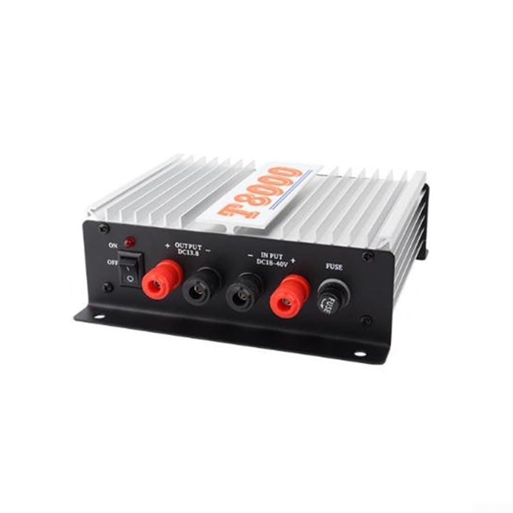 DC 24V auf 13.8V 45A Auto Schaltnetzteil Konverter für Fahrzeug-Radios, Metallgehäuse mit Überstrom- und Überspannungsschutz, Grau