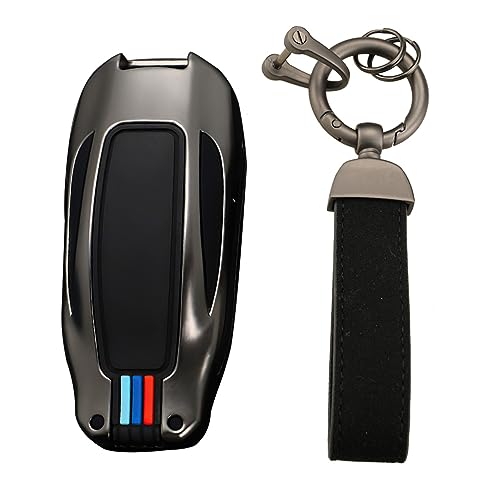 Coque de clé Tesla Model X KUNIO boîtier métallique noir antichoc