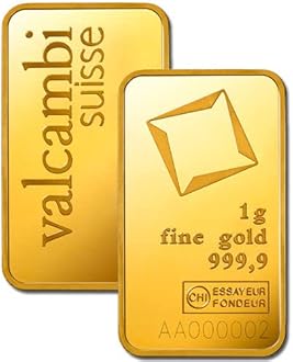 1 gram Gold in orange assay | Valcambi w/pouch