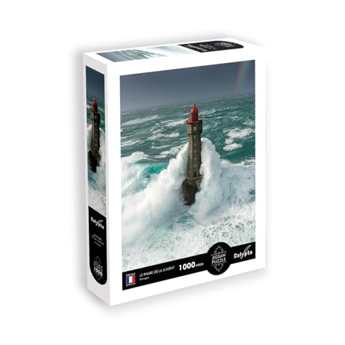 Calypto 3907110 Leuchtturm, 1000 Teile Puzzle mit Soft-Touch, Landschaftspuzzle mit samtiger Oberfläche, für Erwachsene und Kinder ab 9 Jahren, La Jument, Nachauflage