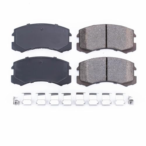 Image of PowerStop Front Brake Pads for Mitsubishi Lancer 2002-07 - Z17 Ceramic Brake Pads with Installation Hardware, 17-904