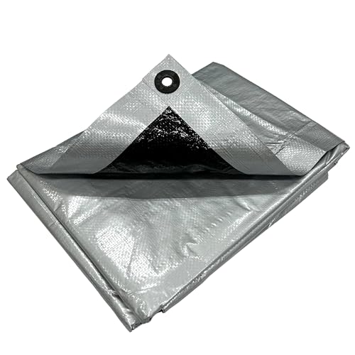 ユタカメイク#2500 シルバー/ブラックシート 2.7ｍ×3.6ｍ 26SLB205 リバーシブル 防水 自転車カバー 雨除けシート 資材カバー