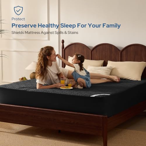 Image of BEDLORE Waterproof Mattress Protector, Queen Size Mattress Pad Noiseless
