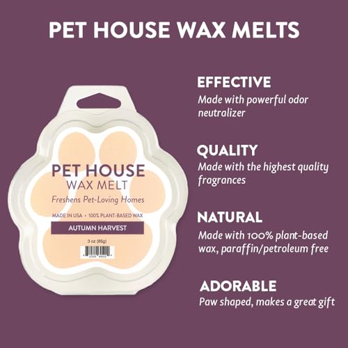 Image of One Fur All Pet House Scented Wax Melts for Warmer - Long-Lasting Pet Friendly Plant Based Soy Wax Melts - Autumn Harvest Pack of 2