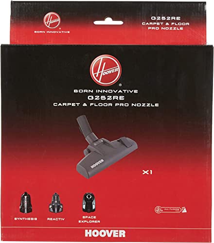 Hoover G252RE Brosse Aspirateur pour Tapis et Sols, en Plastique, Noire, Originale, Professionnelle, Compatible avec les Aspirateurs Traîneau Hoover Synthesis, Reactiv...