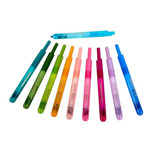Image of Crayola Clicks Retractable Markers - Bold (10ct), Essential Easter Basket Stuffers, Spring Craft Supplies, Gifts for Kids & Toddlers, No Dry Washable Markers for Kids