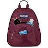 JanSport Half Pint Mini Backpack, 10.2 L - Durable Mini Bag Purse with Adjustable Shoulder Straps, Single Main Compartment, Zippered Stash Pocket, Cherry Lacquer