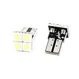 Qtqgoitem 2 Pcs T10 W5W White 5050 4-SMD LED Dashboard Light Bulbs Internal (Model: ba5 2eb 8eb 4d6 a13)