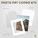 Mat Board Center, Pack of 5 Bevel Cut 11x14 White Mat for 8x10 Photo with White Core Matte Set, Includes 5 Acid Free Mats, 5 Backing Board and 5 Clear Bags