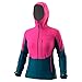 Produktbild DYNAFIT W Radical Infinium Hybrid Jacket Colorblock-Blau-Pink, Damen Gore-Tex Softshelljacke, Größe S - Farbe Flamingo