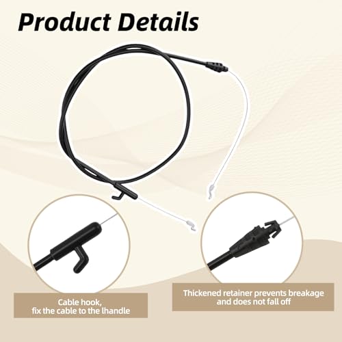 Image of 946-04661A Control Cable for MTD Troy Bilt 21-034 Deck TB110 TB230 Craftsman Yard Machines Lawn Mower Parts Throttle Cable Replacement 746-04661A 746-04661