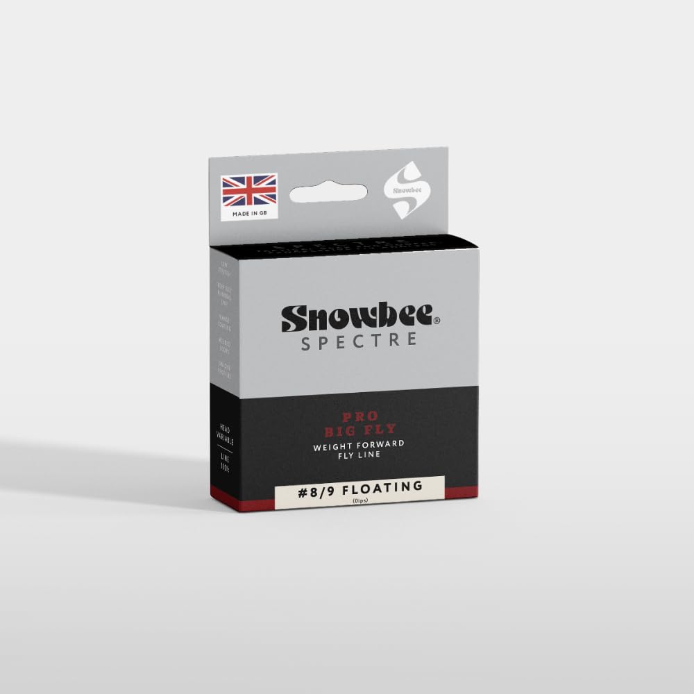 Snowbee Spectre Pro Big Fly Floating Fly Line - 92 ft Weight Forward Fishing Line, Ivory Head and Deep Red Running Line, 2X Welded Loops