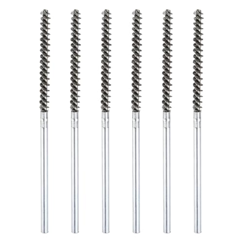 HARFINGTON 6pcs Wire Bore Brush Set 7 Inch Length 5/16 Inch Shank Stainless Steel Bristles Cleaning Brush for Clean Car Part Tube Kitchen Garage by HARFINGTON - Used condition - US$11.68