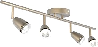 National Lighting Led Celing Lights Rotatable, 4 Way Ceiling Spolights, Antique Brass Finish, for Living Room, Kitchen, Bedroom, GU10 Led Compatible