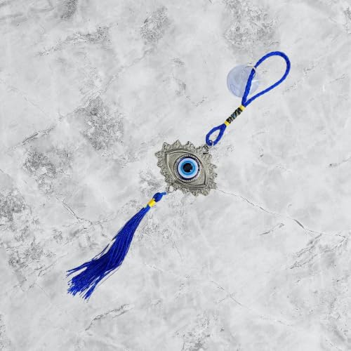 Image of Decorative Blue Evil Eye One Eye Wall Hanging for Home Entrance Door Car Dashboard Office Hall Nazar Battu Pendant Ornament Good Luck and Prosperity Decoration Gift Items