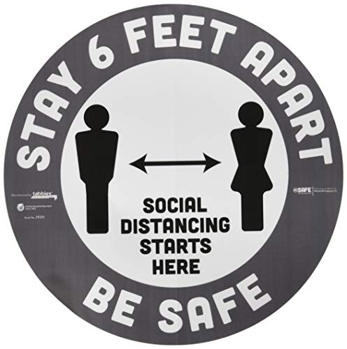 Stickers sol pour moquette école et commerce - Dispositif BeSafe Messaging rond 30,5 cm