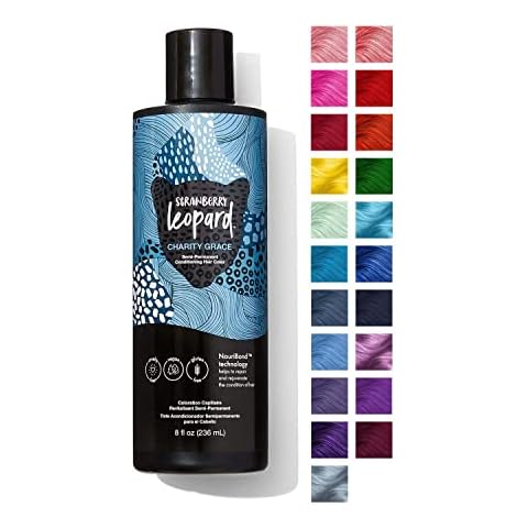 Strawberry Leopard Charity Grace Semi Permanent Conditioning Hair Color, Repairs and Rejuvenates Hair, All Hair Types and Textures, Vegan, Cruelty-Free, Gluten-Free, 8 Fl. Oz. Cover