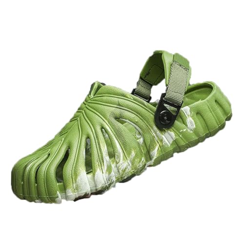 Monstera Slippers, Variegated Monstera Shoes, Non-Slip Soft Lightweight Bathroom Slides Unisex