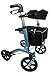Produktbild FabaCare Leichtgewichtrollator Staar, faltbarer Rollator mit großen Softrädern, Sicherheitsreflektoren, Pacific-Blau