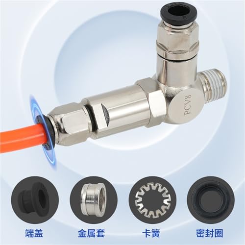 Válvula de retención de inducción PCV08 y cilindro de control de aire neumático con tope SL10 7